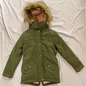 Abercrombie Kids girls parka size 11/12. Olive color.